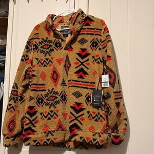 Brooklyn Cloth Tan and Red Patterned Jacket